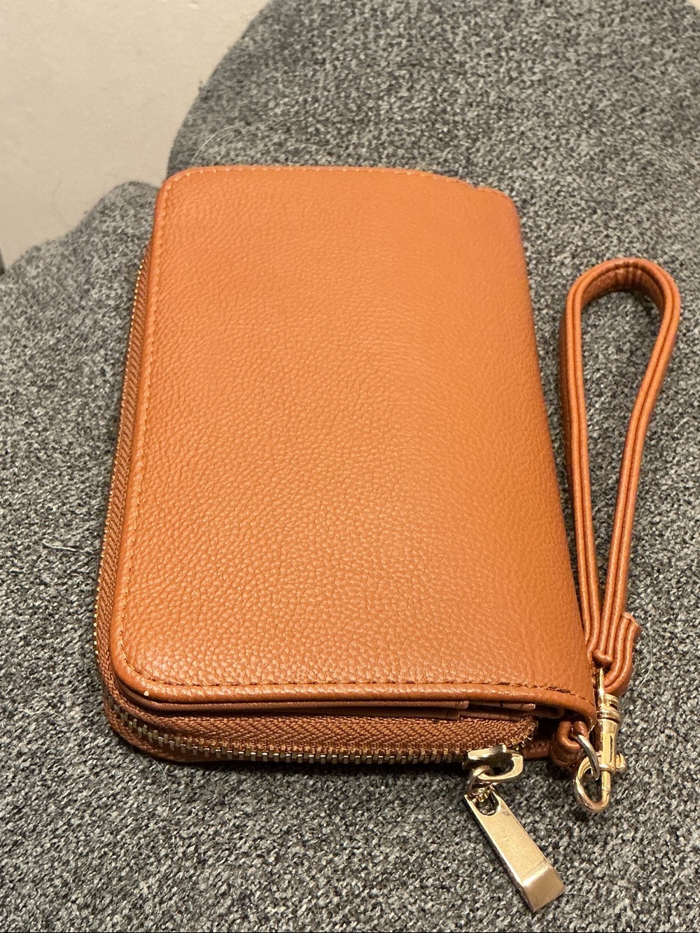 A New Day Brown Zip Around Women's Wallet with Card Slots